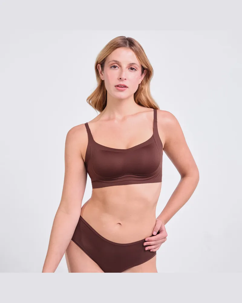 creamy fabrics Compact Comfort BH - Braun / L 