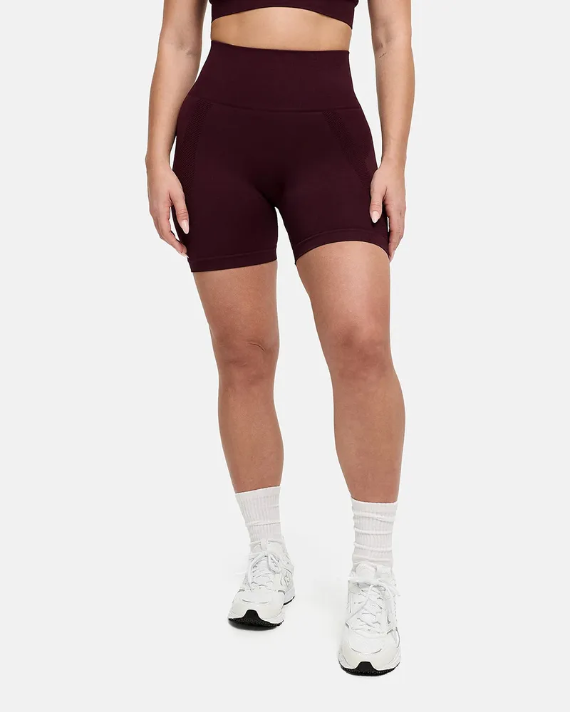 creamy fabrics ContourLift High-Waist Scrunch Shorts - Burgundy Dark / XS 