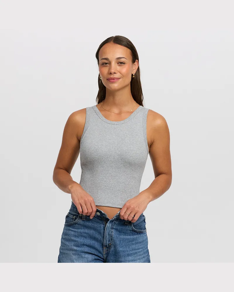 creamy fabrics Tank Bratop - Grey Melange / S 