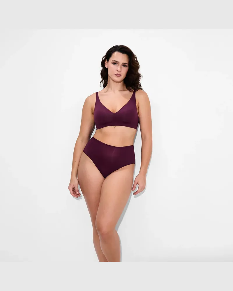 creamy fabrics High-Waist Tanga | 3er Pack (#2) - WSV - Burgundy / S 