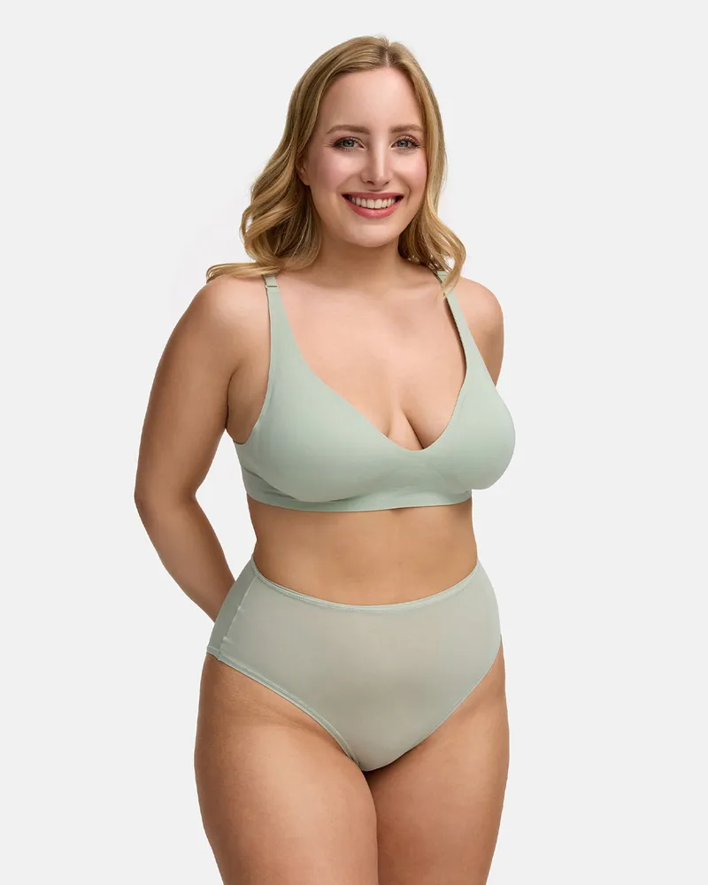 creamy fabrics High-Waist Slip | 3er Pack - Sage Green / XL 