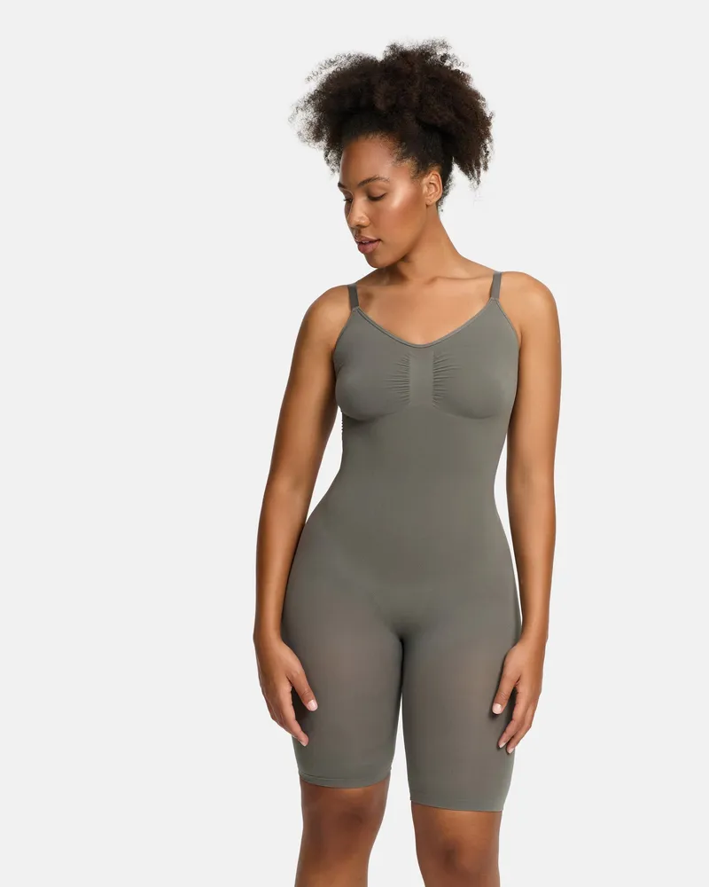 creamy fabrics Bodysuit Sculpting Shapewear mit Shorts (#2) - Graphit / S 