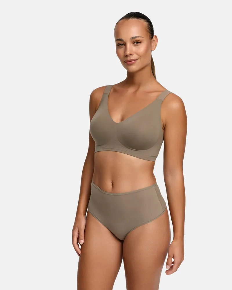 creamy fabrics High-Waist Slip | 3er Pack - Taupe / XL 