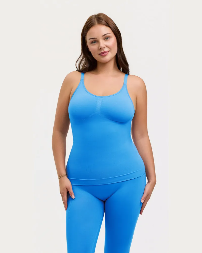 creamy fabrics Shaping Unterhemd - Silver Lake Blue / 2XL 
