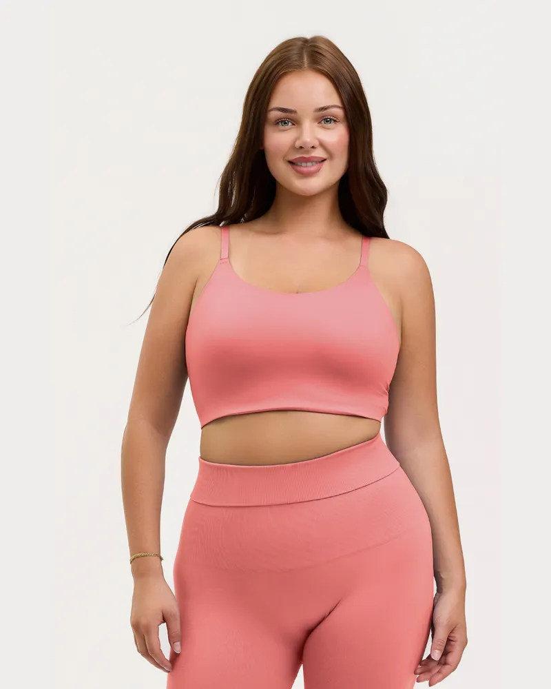 creamy fabrics Scoop Neck BH - Coral / XL 