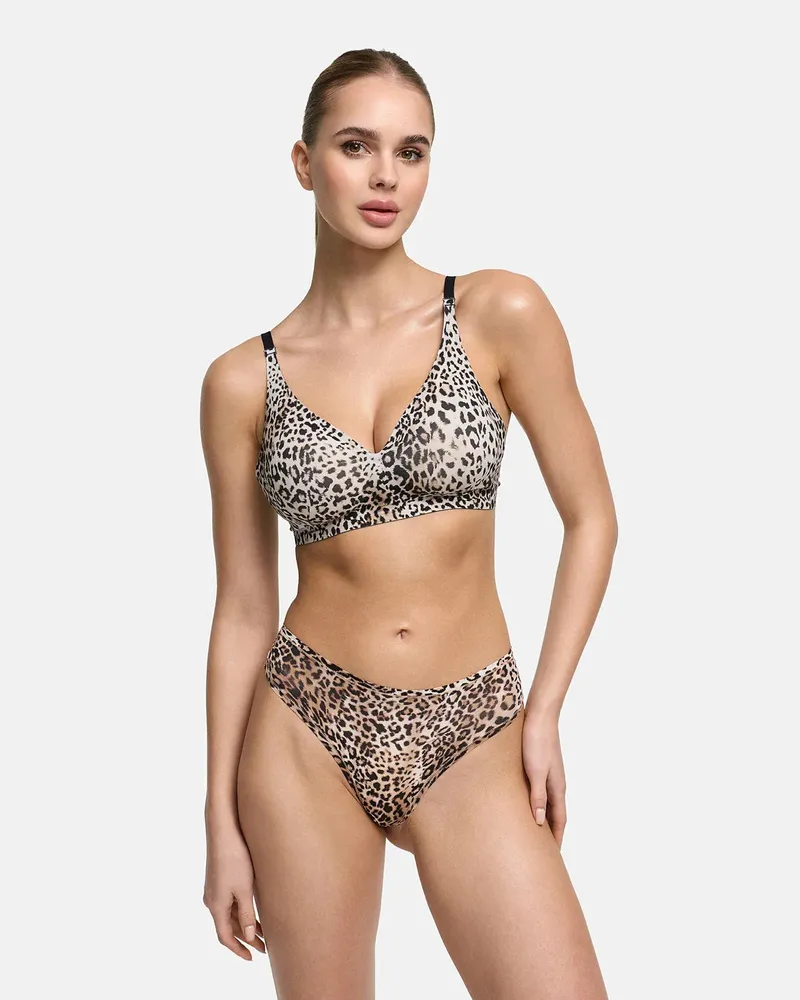 creamy fabrics Comfort Push-Up BH (#2) - Leopard / S 