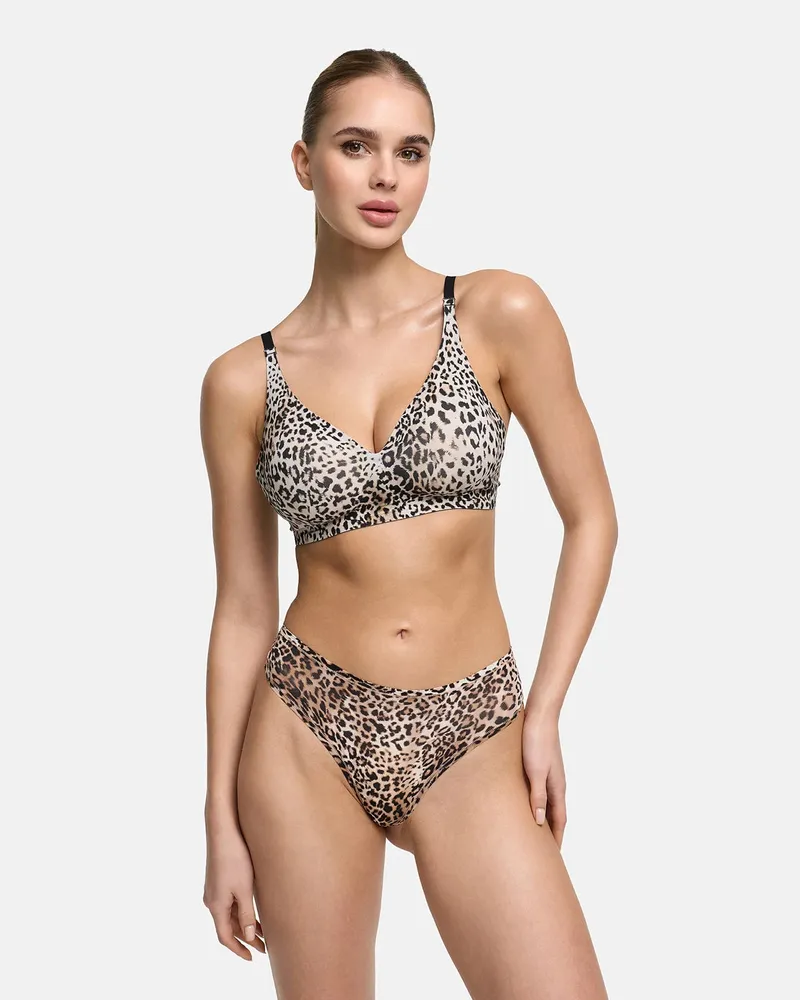 creamy fabrics Comfort Push-Up BH (#2) - Leopard / S 