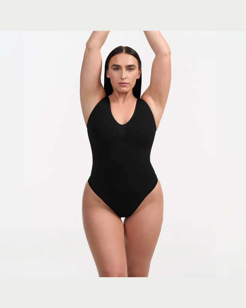 creamy fabrics Tank Bodysuit Sculpting Shapewear mit Slip - Schwarz / L 