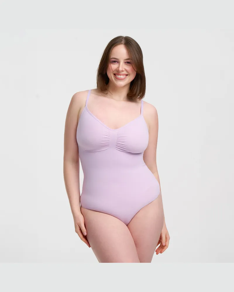creamy fabrics Bodysuit Sculpting Shapewear mit String (#2) - Lavender / L 