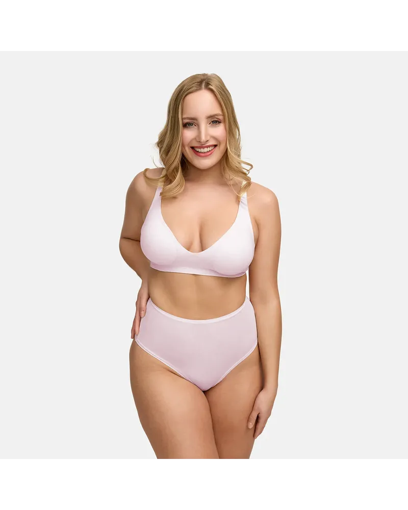 creamy fabrics High-Waist Tanga | 3er Pack - Pink Nude / M 