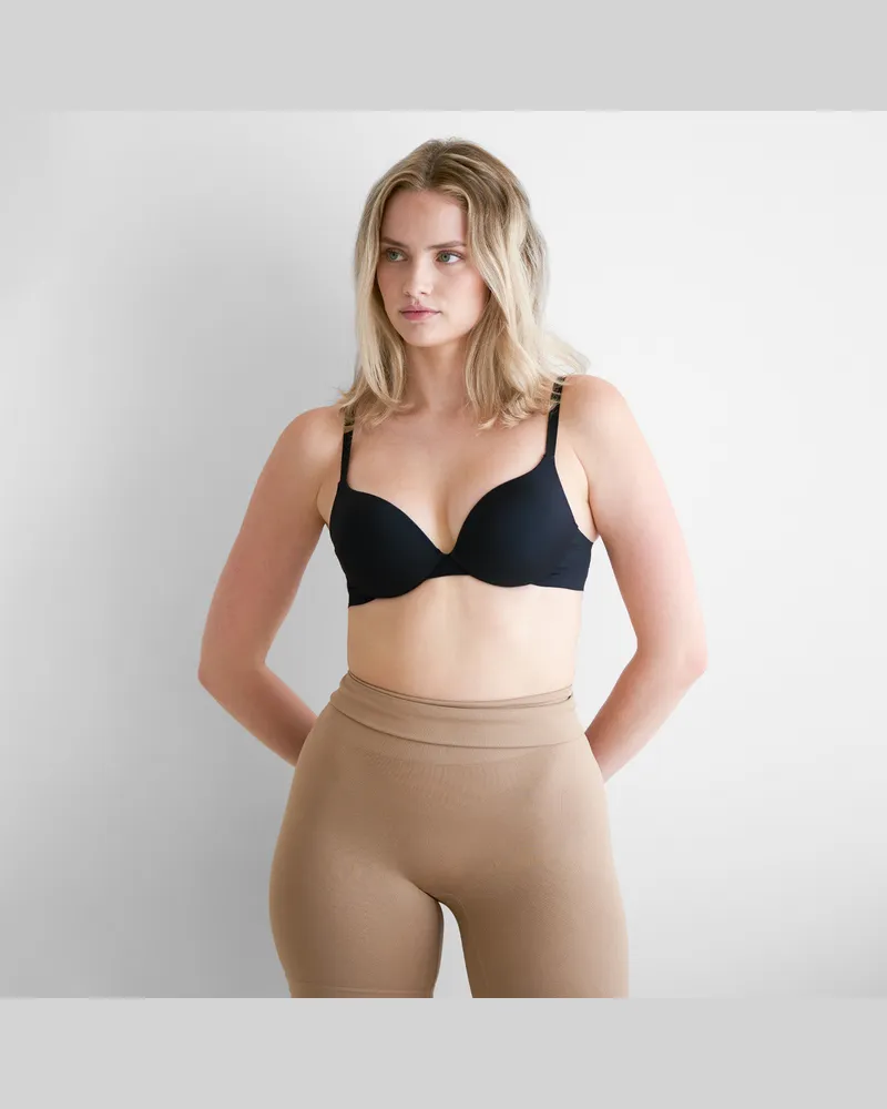 creamy fabrics Vorgeformter Push-up-Bügel-BH - Schwarz / 85D 