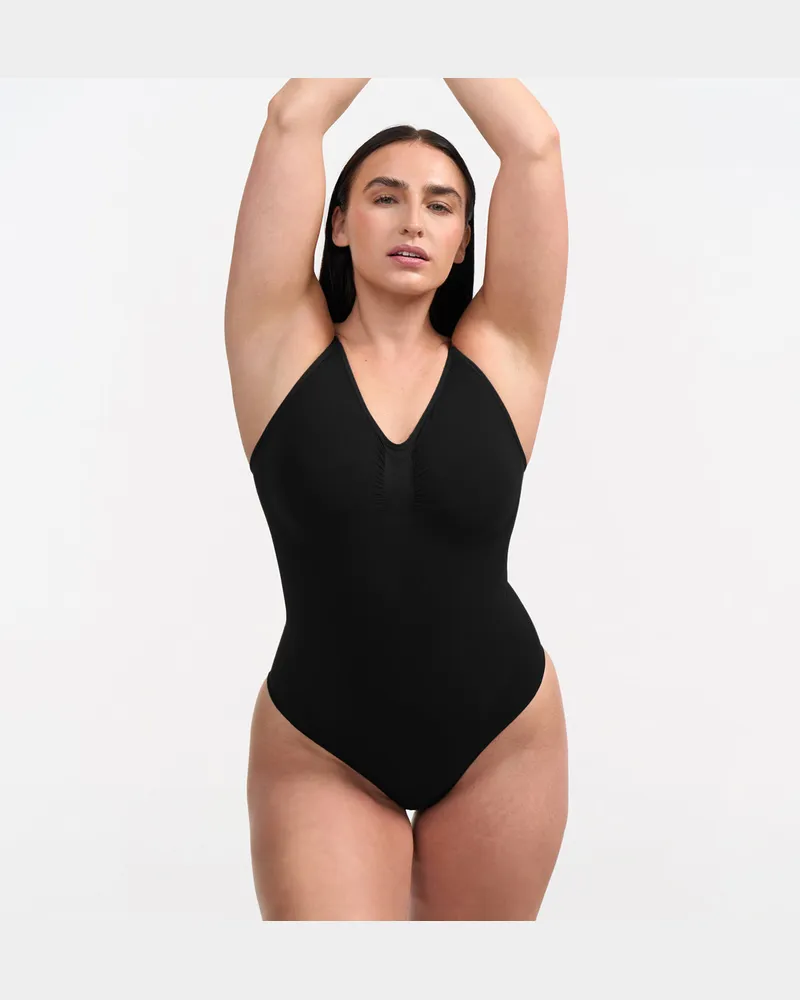 creamy fabrics Bodysuit Sculpting Shapewear mit Slip - Schwarz / 4XL 