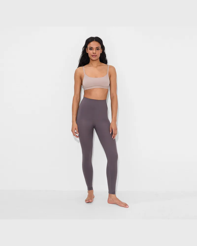 creamy fabrics Seamless Shaping Leggings - Grey Velvet / 3XL 