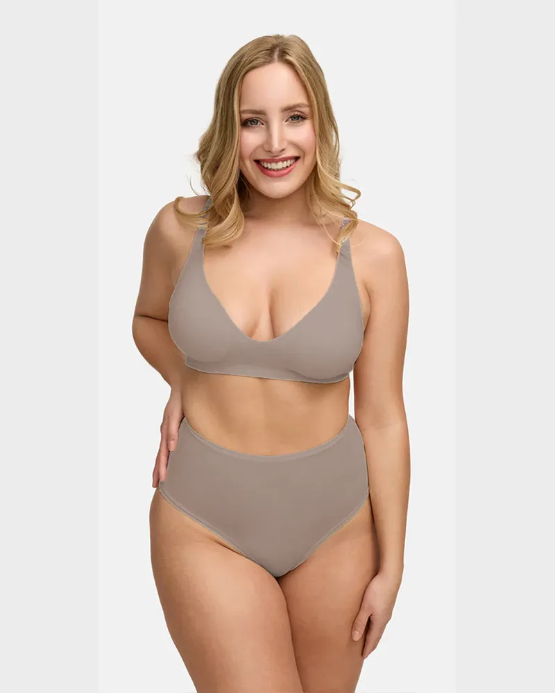 creamy fabrics Comfort Push-Up BH - Dark Taupe / XL 
