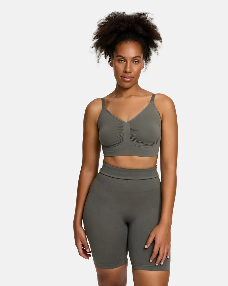 creamy fabrics High Waisted Shaping Shorts - Graphit / M 