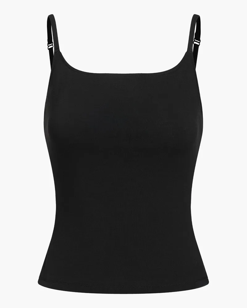 creamy fabrics Cotton Cami-Top - Schwarz / 2XL 