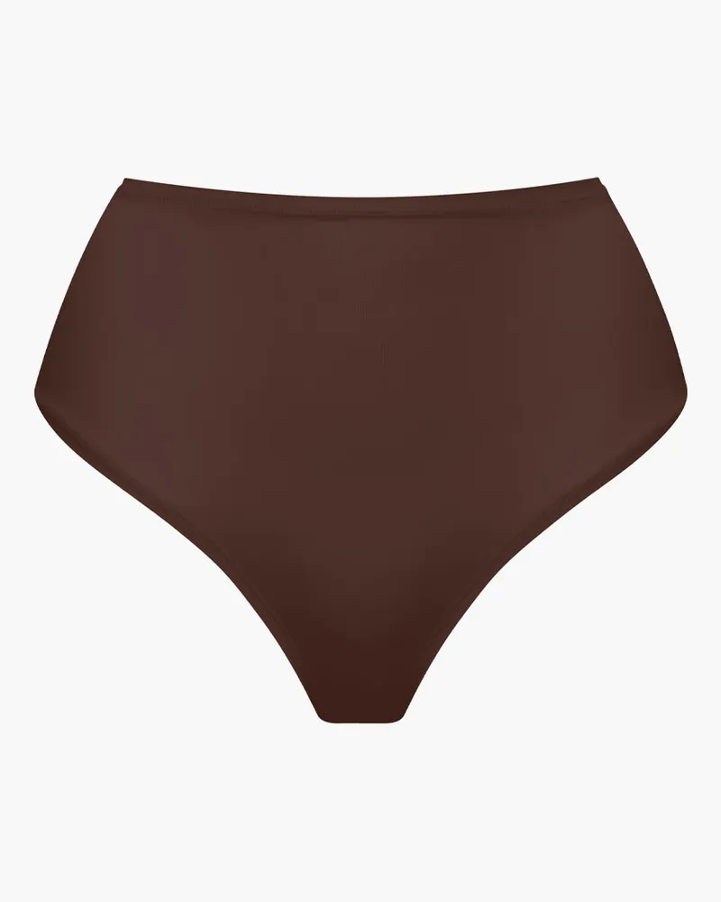 creamy fabrics High-Waist Tanga | 3er Pack - Kakao / 2XL 