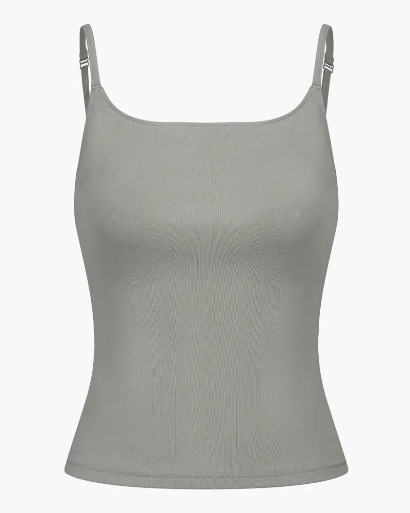 creamy fabrics Cotton Cami-Top - Ash Grey / XS 
