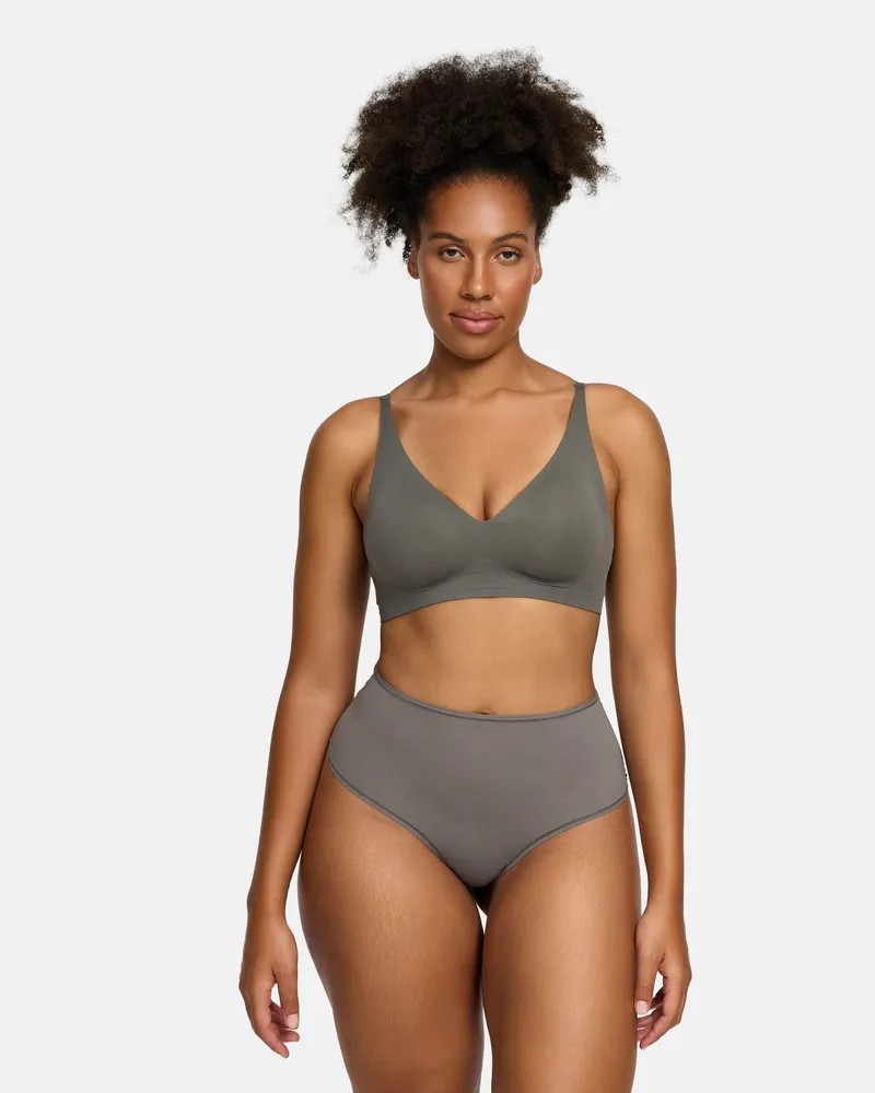 creamy fabrics Comfort Push-Up BH (#2) - Graphit / L 