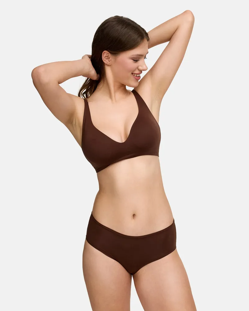 creamy fabrics Slip | 3er Pack - Braun / 2XL 