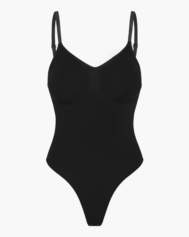 creamy fabrics Bodysuit Sculpting Shapewear mit String - Schwarz / M 