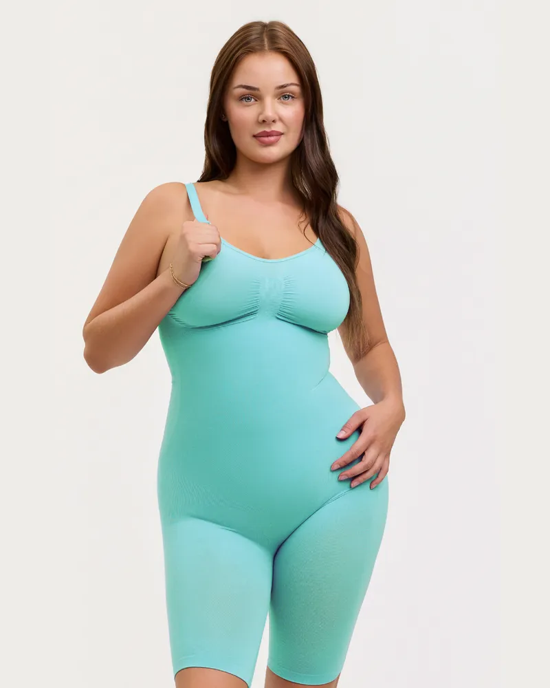 creamy fabrics Bodysuit Sculpting Shapewear mit Shorts (#2) - Mint / S 