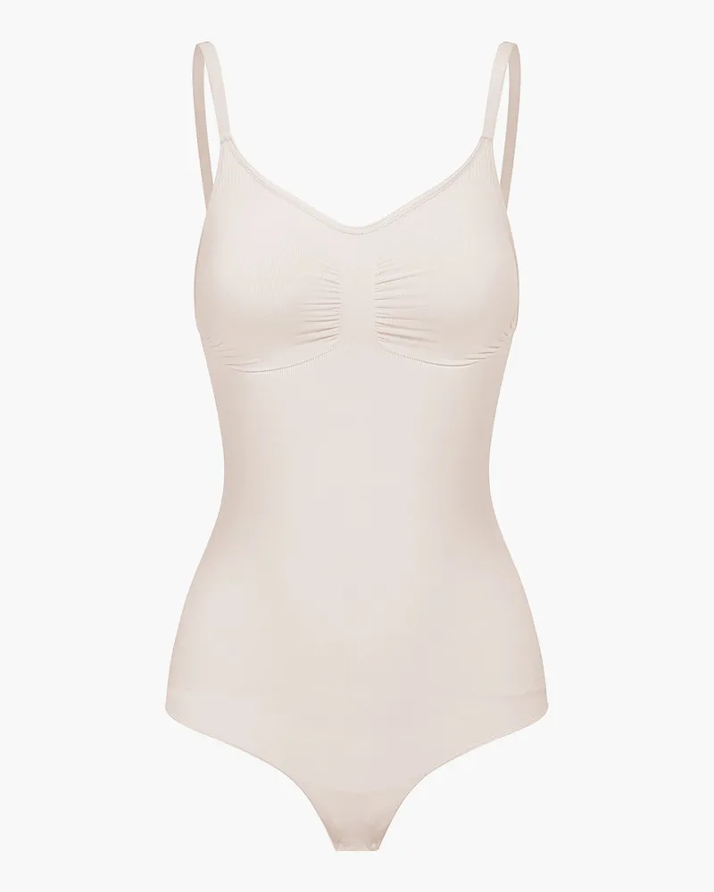 creamy fabrics Bodysuit Sculpting Shapewear mit String (#2) - Coral / L 