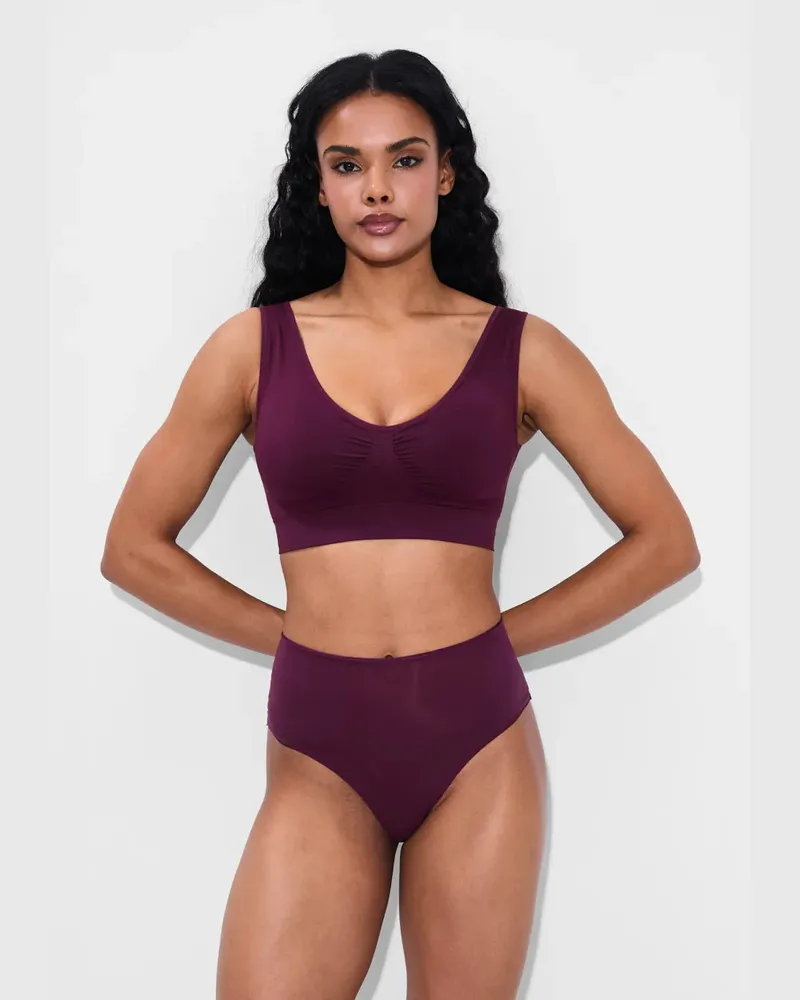 creamy fabrics Comfy Bra - Secret Sale (#2) - Burgundy / M 