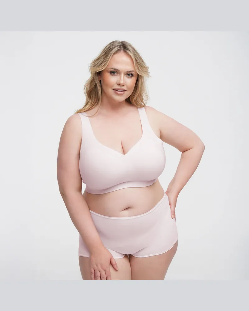 creamy fabrics Comfort Minimizer Back Support BH - Pink Nude / L 