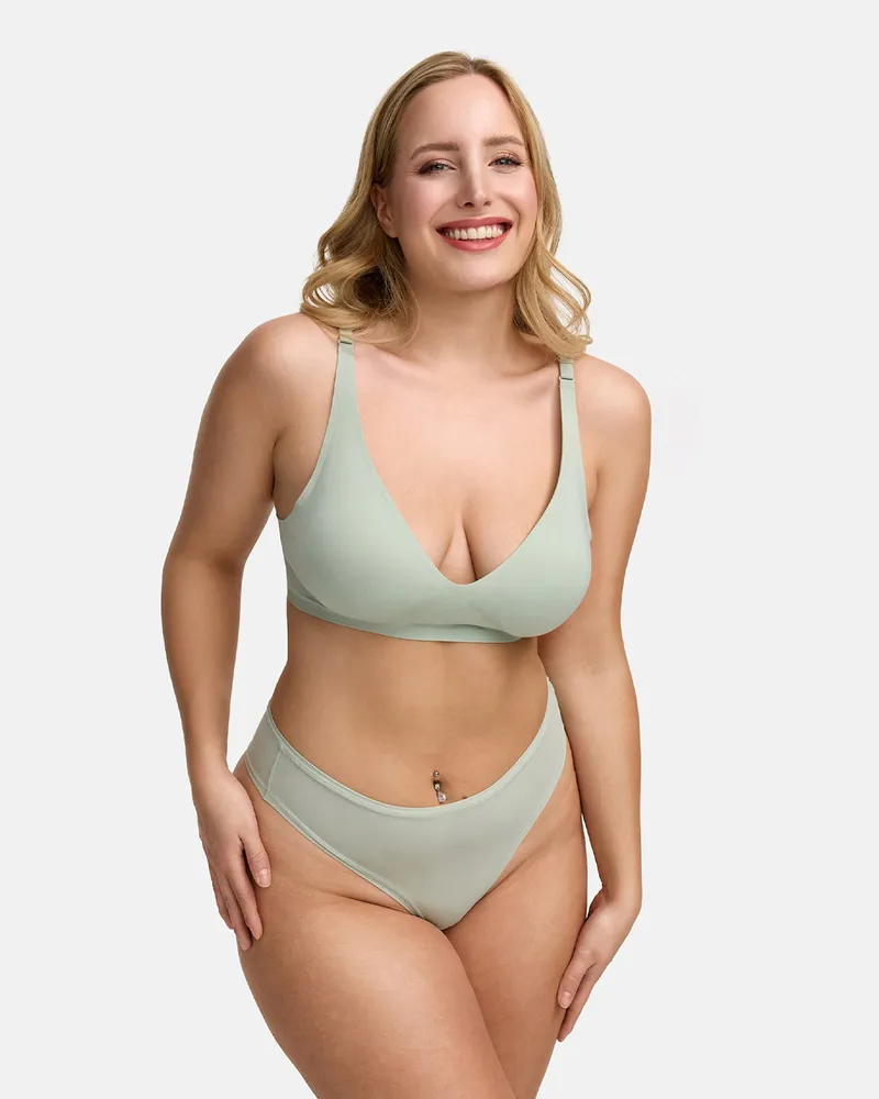 creamy fabrics Tanga | 3er Pack - Sage Green / 2XL 