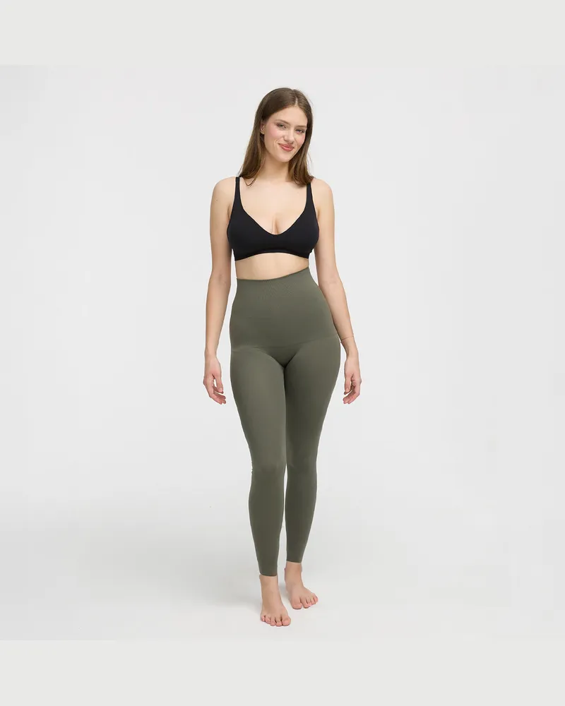 creamy fabrics Seamless Shaping Leggings - Olive / 3XL 