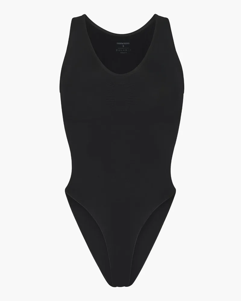 creamy fabrics Tank Bodysuit Sculpting Shapewear mit Slip - Schwarz / 3XL 