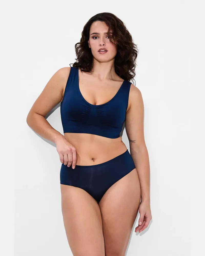 creamy fabrics Comfy Bra - Navy Blue / XL 