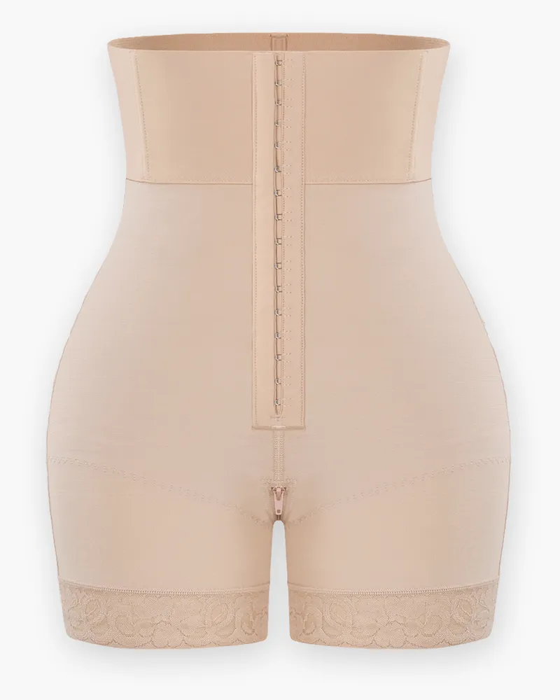 creamy fabrics Hochtaillierte Form-Shorts mit Po-Lift und Bauchstütze - (Secret Sale) - Beige / M 