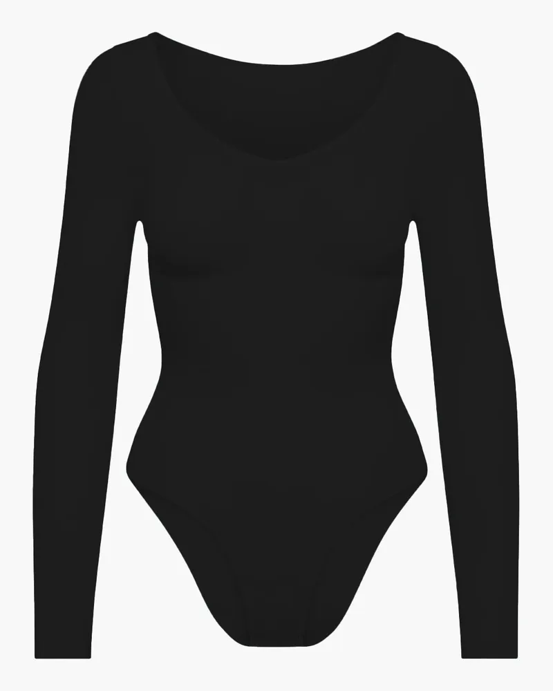 creamy fabrics Bodysuit Sculpting Shapewear Longsleeve mit Slip (#2) - Sunset Orange / 3XL 