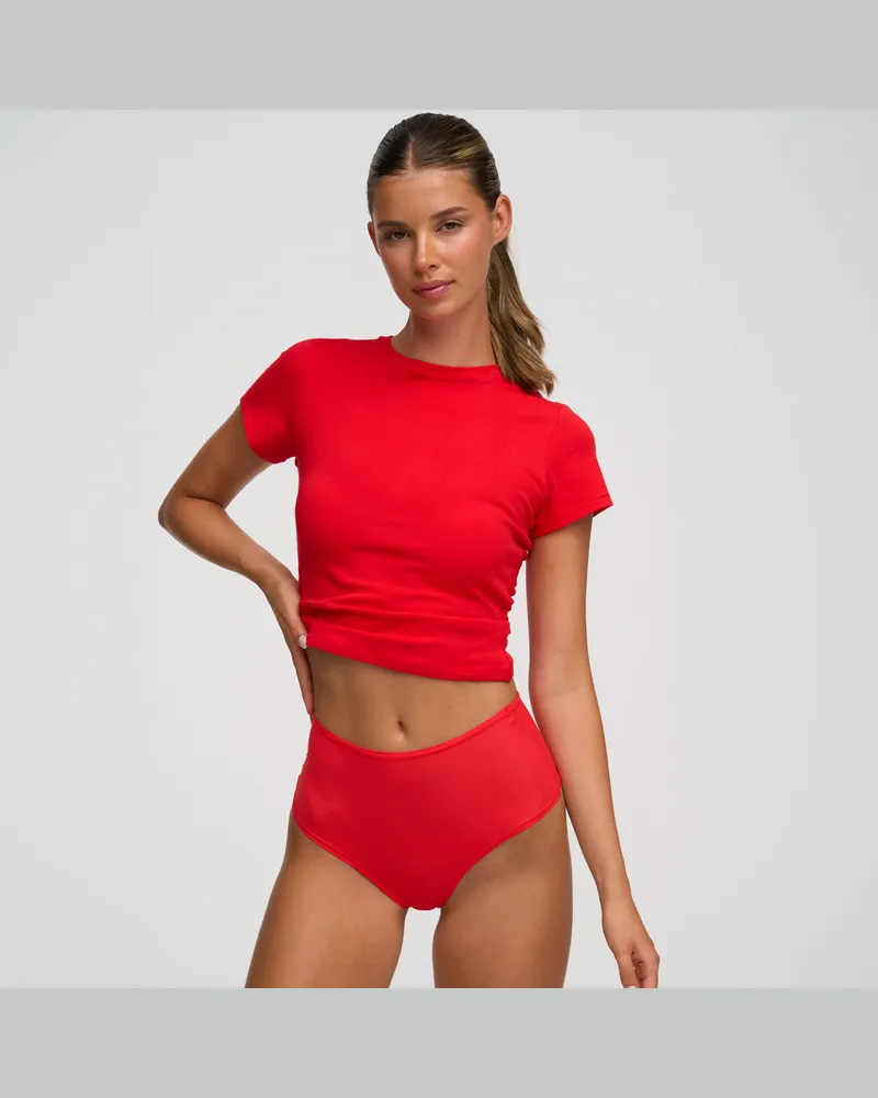 creamy fabrics High-Waist Tanga | 3er Pack - Fire Red / XS 