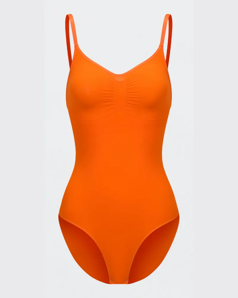 creamy fabrics Bodysuit Sculpting Shapewear mit Slip - Sunset Orange / M 