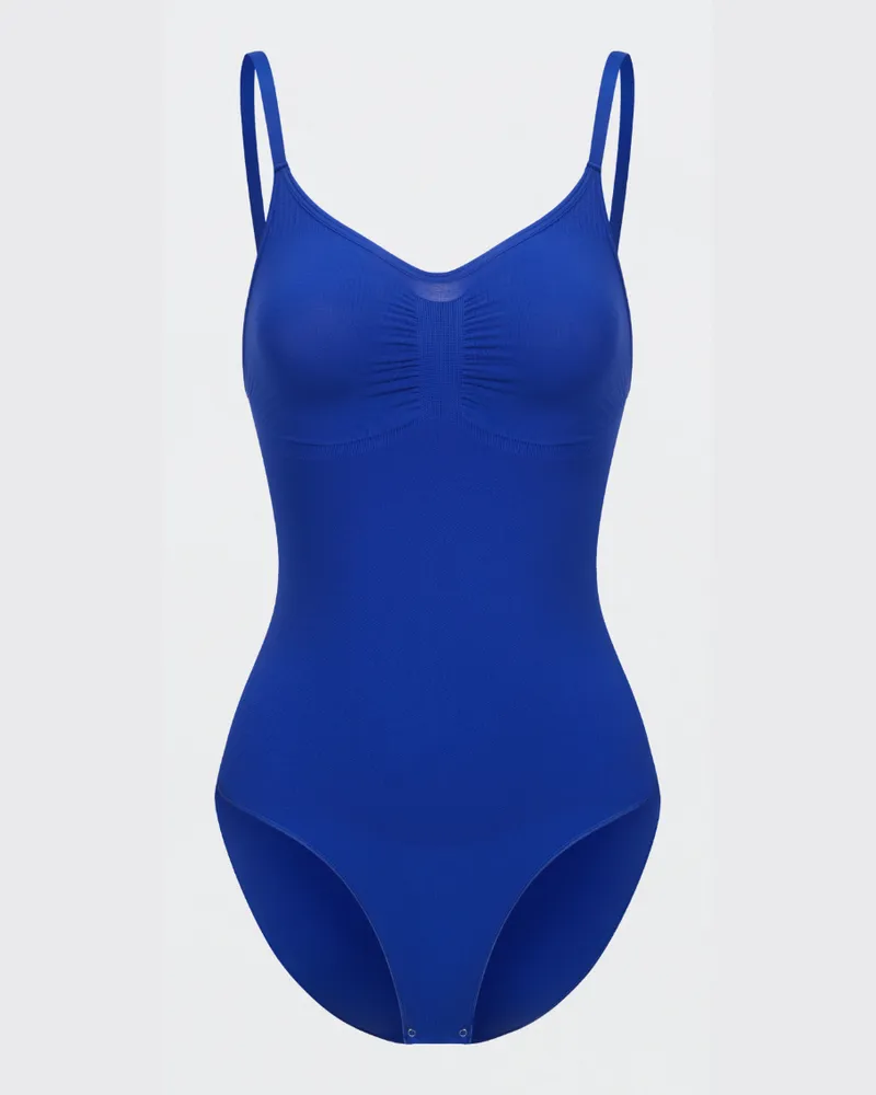 creamy fabrics Bodysuit Sculpting Shapewear mit Slip - Navy Blue / 5XL 