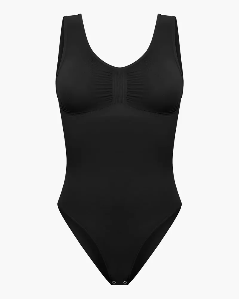 creamy fabrics Tank Bodysuit Sculpting Shapewear mit Slip (#2) - Graphit / 3XL 