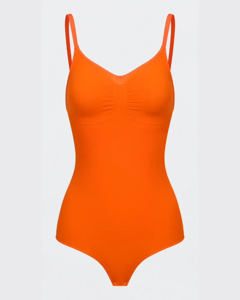 creamy fabrics Bodysuit Sculpting Shapewear mit String - Sunset Orange / 2XL 