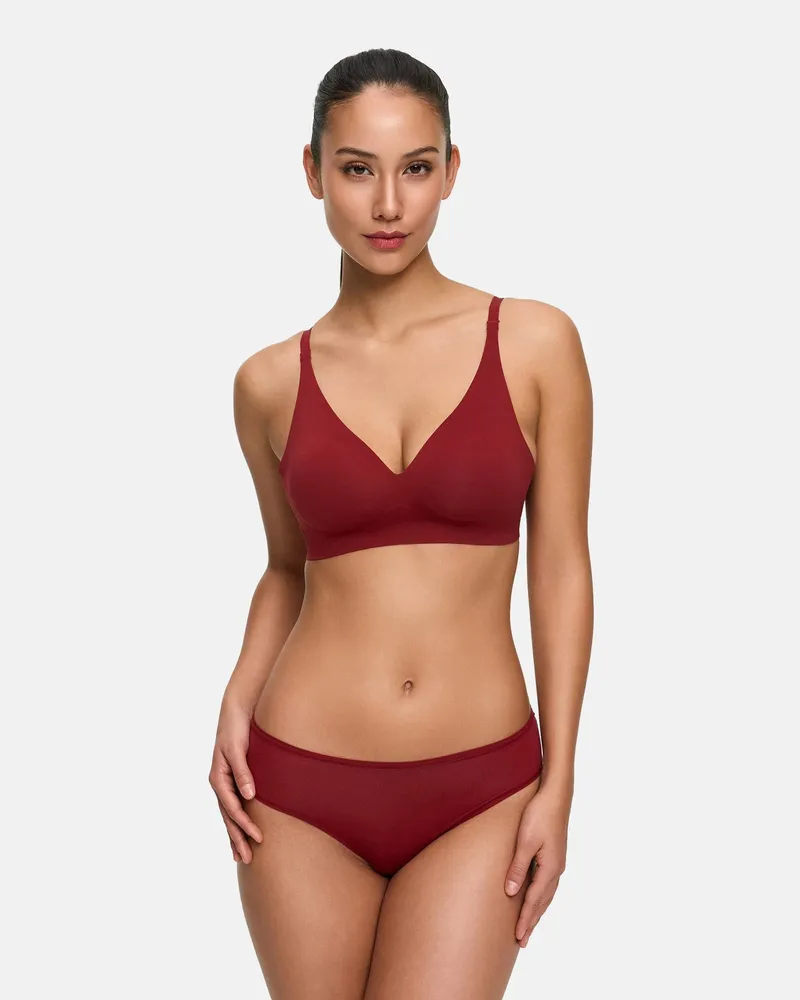creamy fabrics Comfort Push-Up BH (#2) - Wine Red / L 