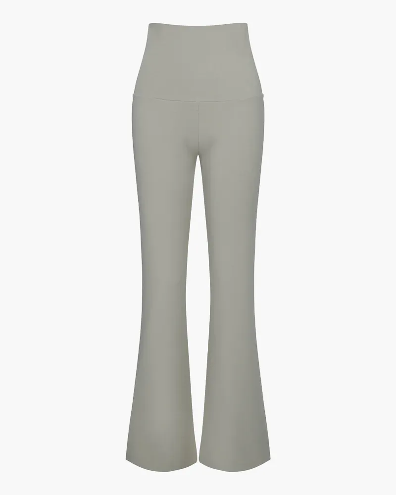 creamy fabrics Cotton Flared Bootcut Leggings - Ash Grey / M 