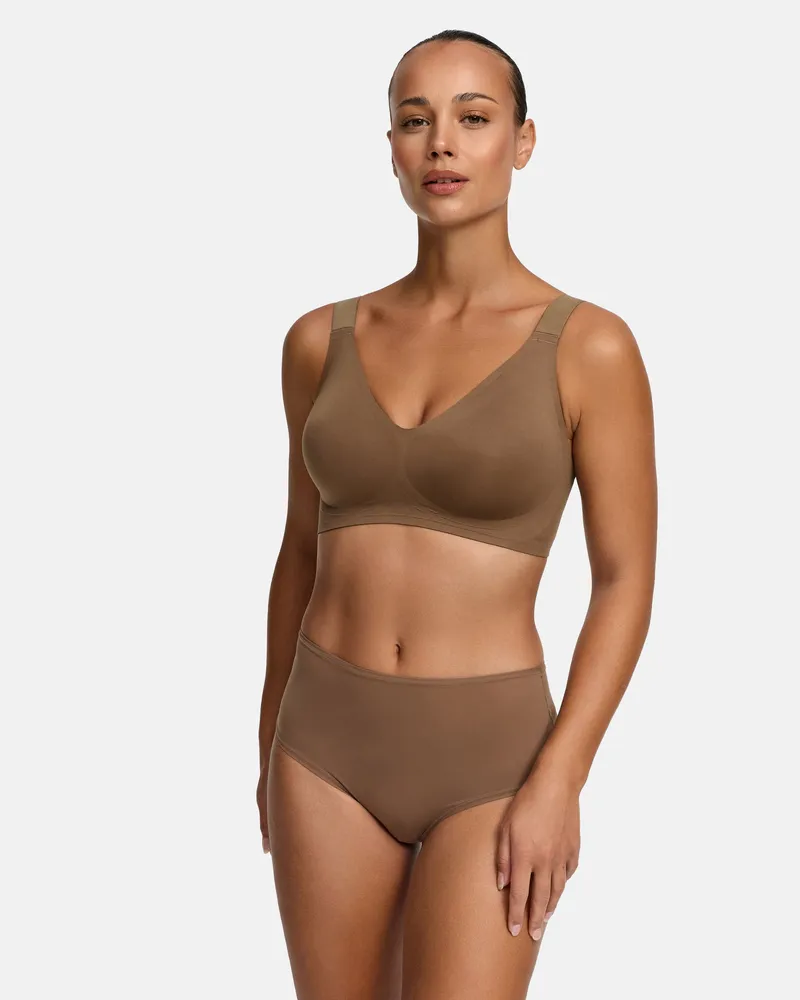creamy fabrics High-Waist Slip | 3er Pack - Caramel / S 