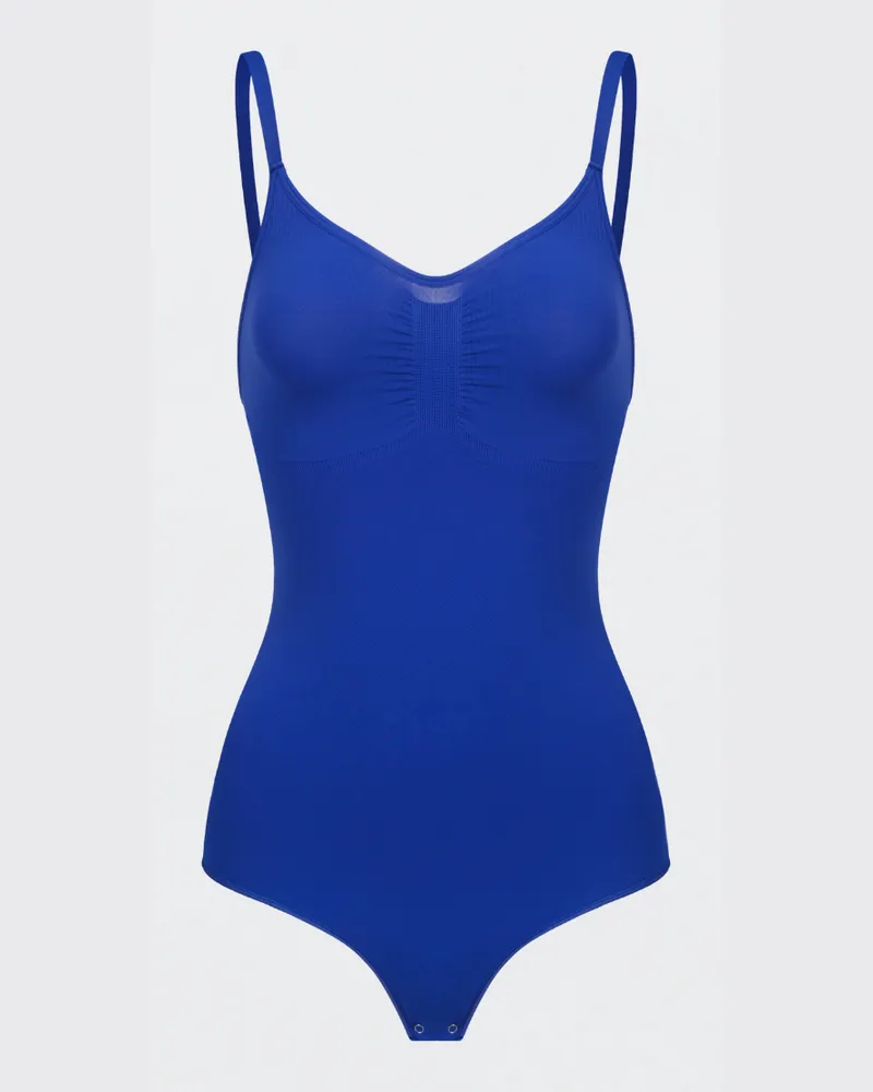 creamy fabrics Bodysuit Sculpting Shapewear mit String - Navy Blue / S 