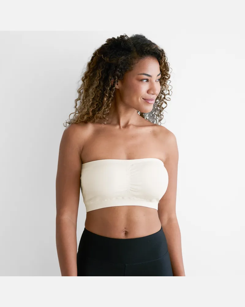 creamy fabrics Bandeau-BH - Weiß / 3XL 