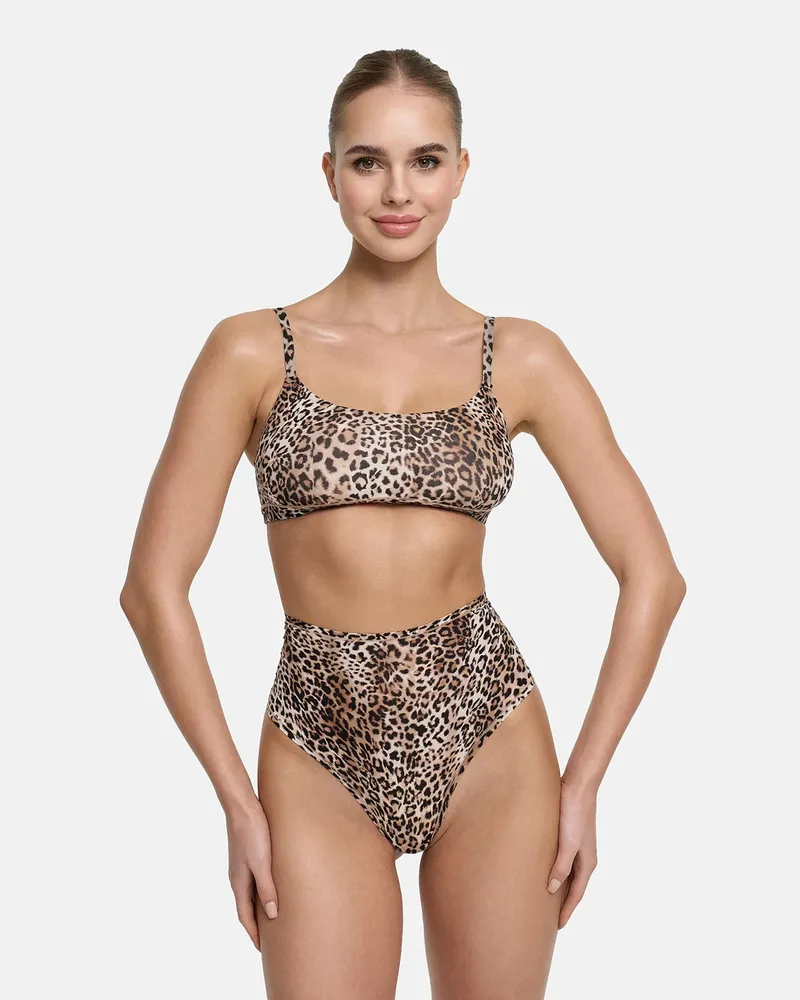 creamy fabrics High-Waist Tanga | 3er Pack (#2) - WSV - Leopard / S 