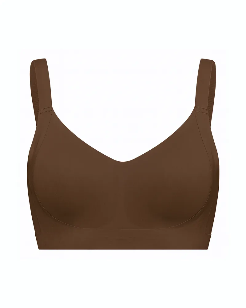 creamy fabrics Seamless Compact Push-Up BH - Braun / M 