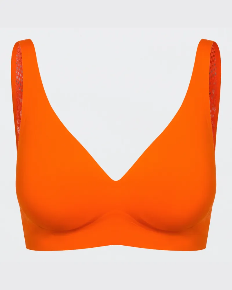 creamy fabrics Comfort Push up BH mit Spitze - Weiß / L 