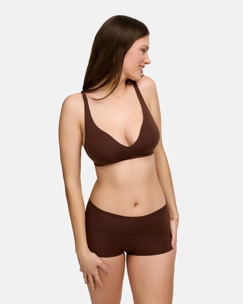 creamy fabrics Slip | 3er Pack - Braun / L 