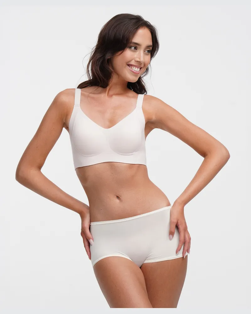creamy fabrics Seamless Compact Push-Up BH - Ecru / L 